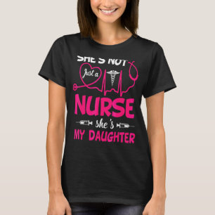 My Daughter Is A Nurse Proud Nurse's Mum Dad Rn Lp T-Shirt