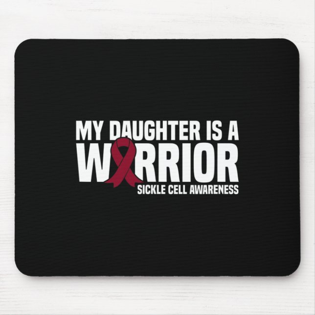 My Daughter is a Warrior Sickle Cell Awareness  Mouse Mat (Front)