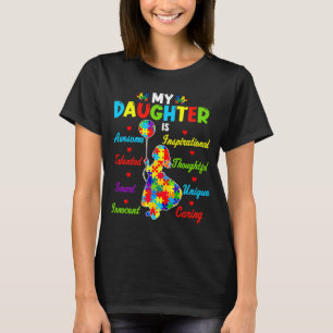 My Daughter Is Awesome Puzzle Autism Awareness Mon T-Shirt