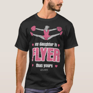 My daughter Is Flyer Cheer mom Cheerleader Retro S T-Shirt