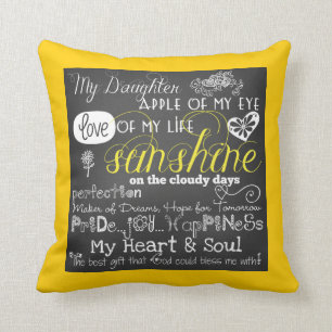 My Daughter Love and Inspiration Pillow