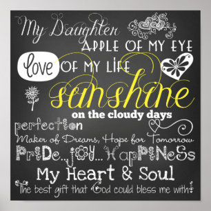 My Daughter Love and Inspiration Poster