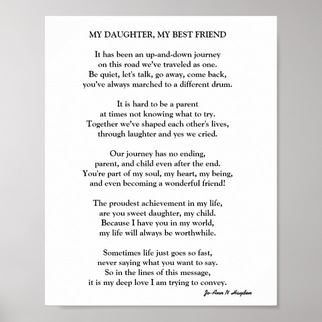 MY DAUGHTER, MY FRIEND POSTER (Front)