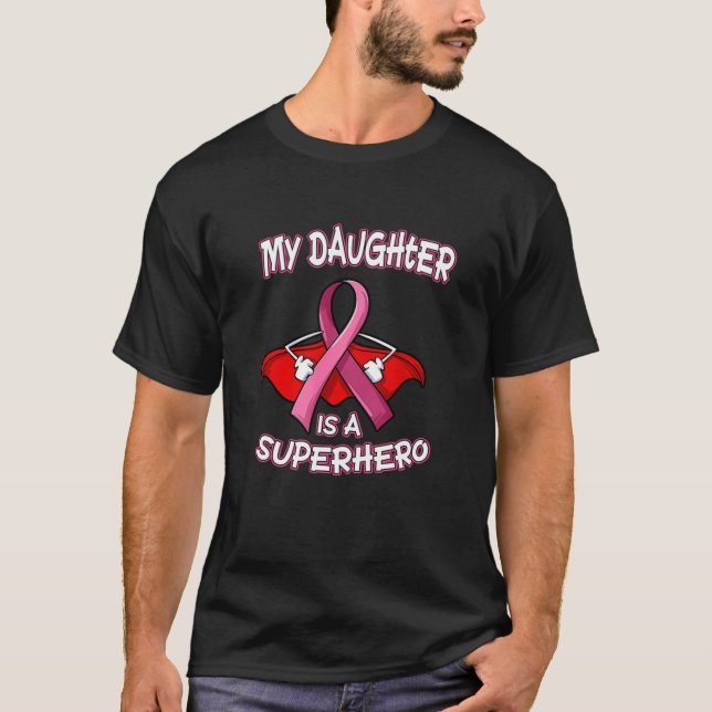 My Daughter My Superhero Breast Cancer Classic T-S T-Shirt (Front)