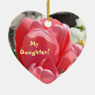 My Daughter! ornaments Pink Tulips Love Baby Doll!