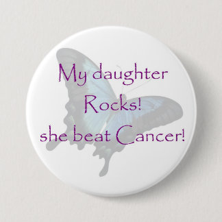 my daughter rocks 7.5 cm round badge