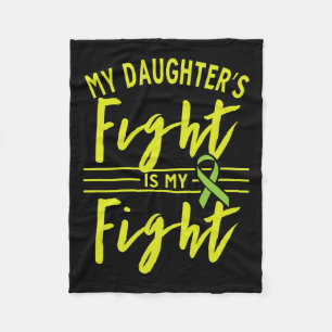 My Daughter's Fight Is My Fight Kidney Disease Awa Fleece Blanket