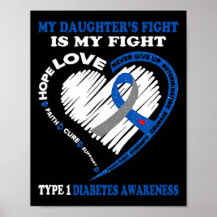 My Daughter's Fight Is My Fight Type 1 Diabetes Aw Poster