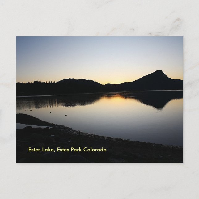my daughter's sunrise, Estes Lake, Estes Park C... Postcard (Front)