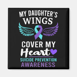 My Daughter's Wings Cover Heart Suicide Awareness  Magnet