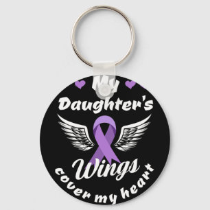My Daughter's Wings Cover My Heart Overdose Awaren Key Ring