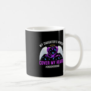 My Daughter's Wings Cover My Heart Purple Ribbon 1 Coffee Mug