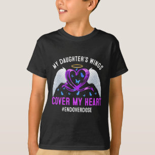 My Daughter's Wings Cover My Heart Purple Ribbon 1 T-Shirt