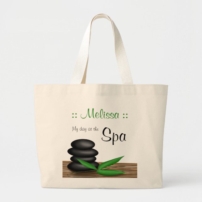 "My day at the Spa" personalised Jumbo Tote Bag (Front)