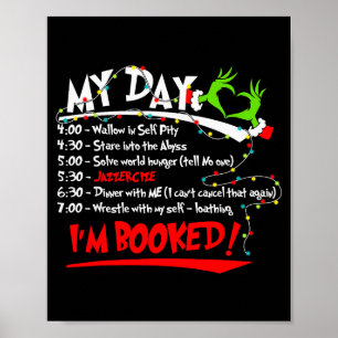 My Day I'm Booked Christmas Schedule Time  Poster