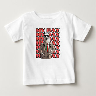 My Day Llama in Gucci Inspo Red Black Beige Design Baby T-Shirt