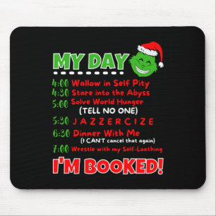 My Day Schedule I’m Booked Christmas Sweater Chris Mouse Mat