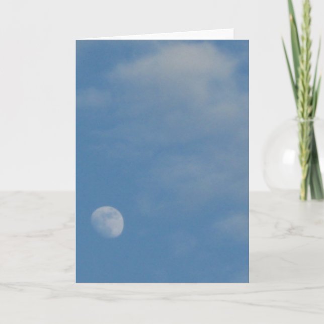 My Daytime Moon - Custom Portrait Greeting Card (Front)