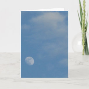 My Daytime Moon - Custom Portrait Greeting Card