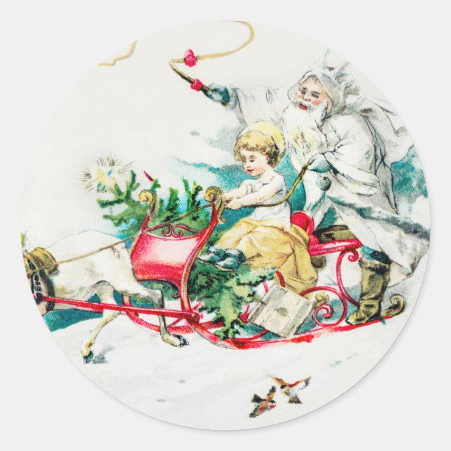 My Dear Little Friend- christmas Holiday   Classic Round Sticker (Front)