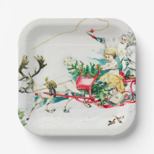 My Dear Little Friend- christmas Holiday  Paper Plate