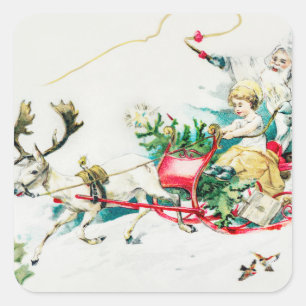 My Dear Little Friend- christmas Holiday Square Sticker