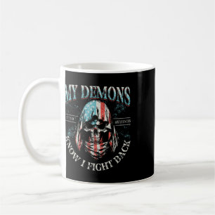 My Demons Know I Fight Ck Skull Ptsd Awareness Coffee Mug