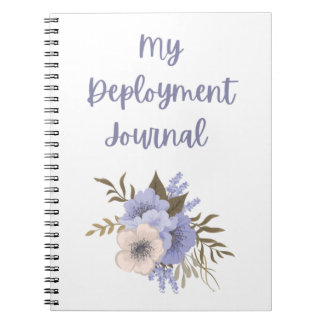 My Deployment Journal With Purple and Pink Flowers