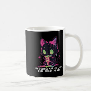 My Desires Are My Own And I Hold The Key Stoic Cat Coffee Mug
