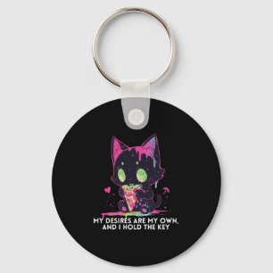 My Desires Are My Own And I Hold The Key Stoic Cat Key Ring