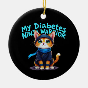 My Diabetes Ninja Warrior Stand Strong Ceramic Tree Decoration