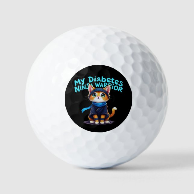  My Diabetes Ninja Warrior Stand Strong  Golf Balls (Front)