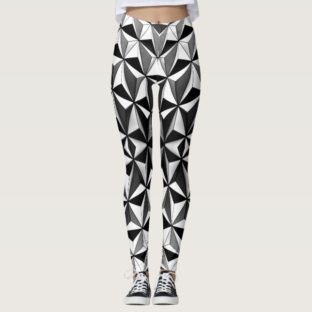 My diamonds are bigger than yours | Monochrome Leggings (Front)