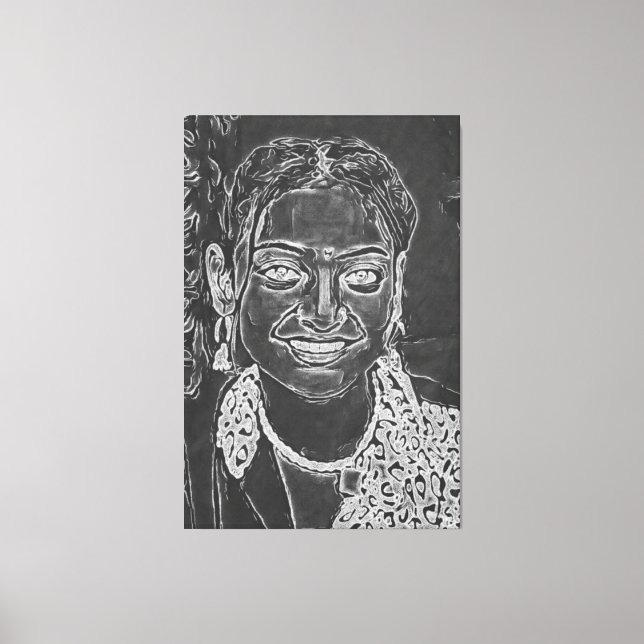 My digital art brush canvas print (Front)