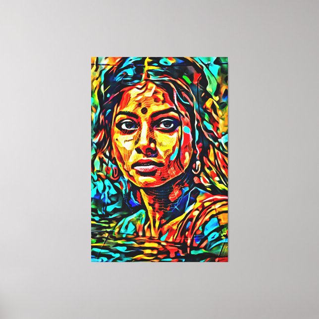 My digital art brush canvas print (Front)