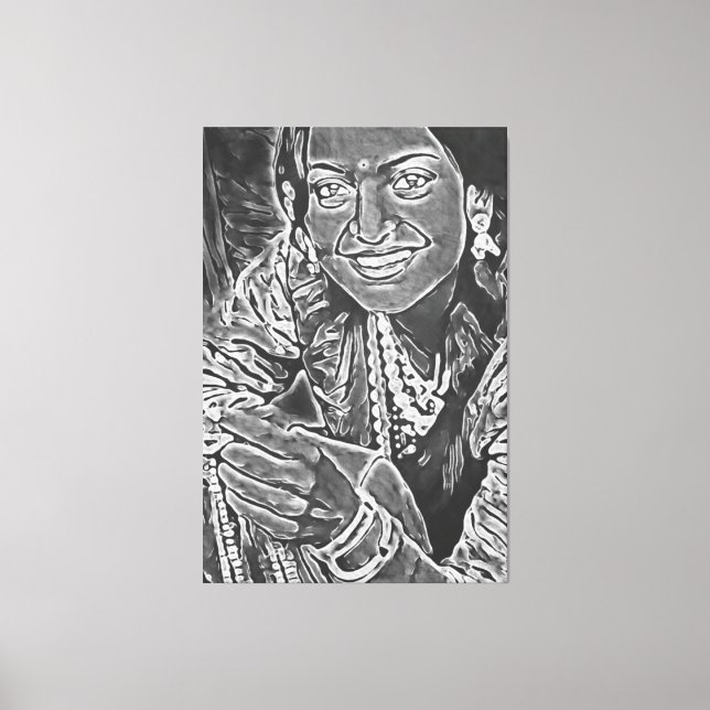 My digital art brush canvas print (Front)