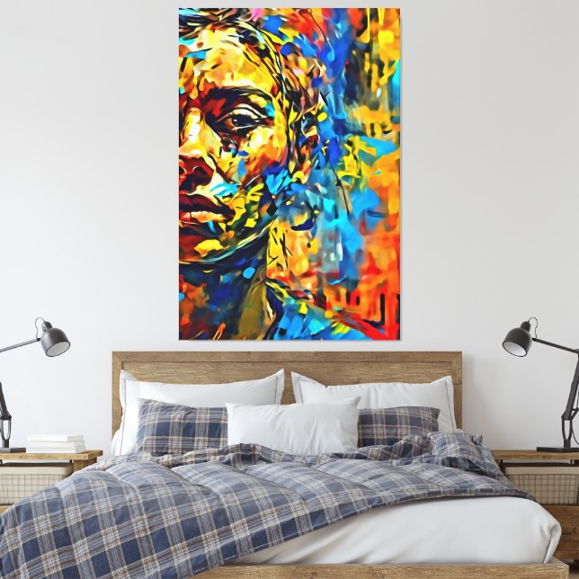    My digital art brush Canvas Print (Insitu(Bedroom))