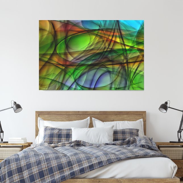  My digital art brush Canvas Print (Insitu(Bedroom))