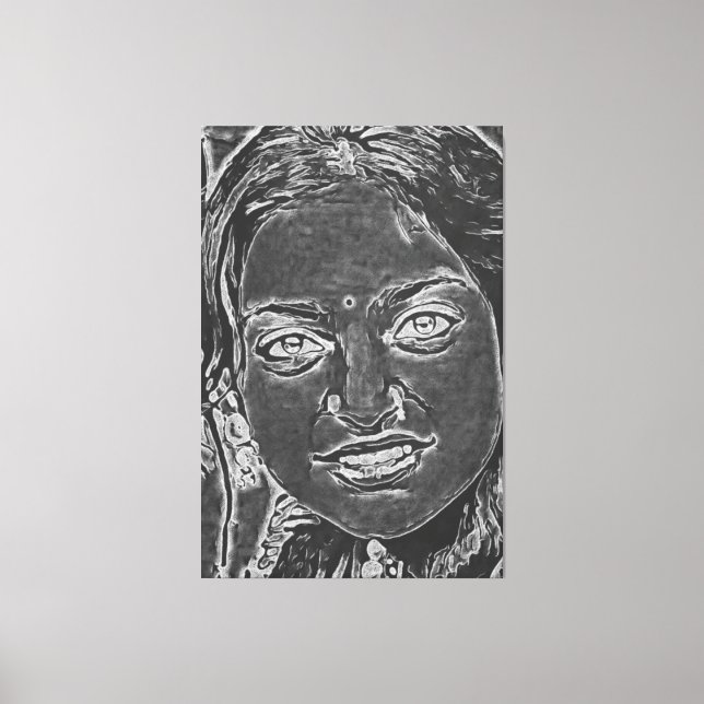 My digital art brush canvas print (Front)