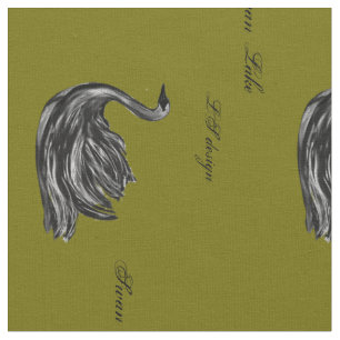 My Digital drawing Swan Lake LS on this fabric 