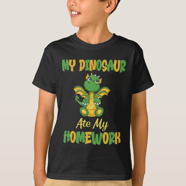 My Dinosaur ate my Homework T-Shirt (Front)