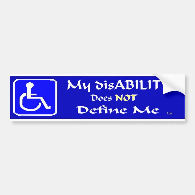 my disAbility Bumper Sticker (Front)
