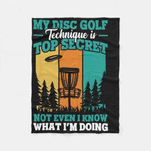 My Disc Golf Technique Funny Disc Golfer  Fleece Blanket
