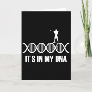 My Dna Biathlon Fingerprint Skiing Slogan Shooting Card