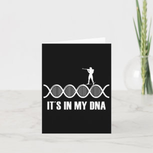 My Dna Biathlon Fingerprint Skiing Slogan Shooting Card