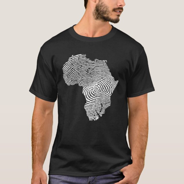 My DNA is African African fingerprint T-Shirt (Front)
