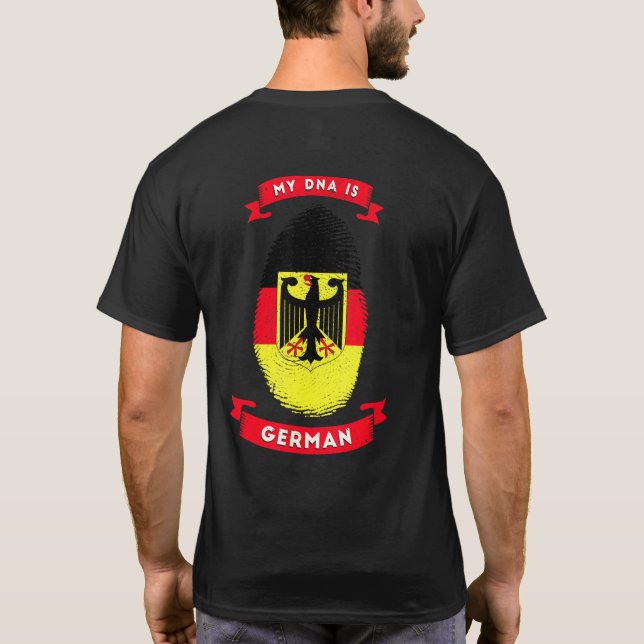 My Dna Is German Germany Flag Fingerprint Nation C T-Shirt (Back)