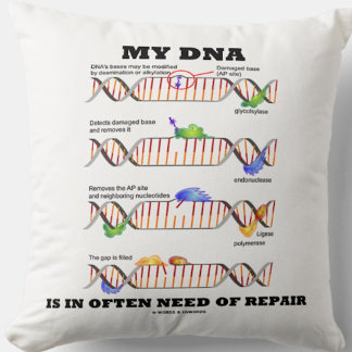 My DNA Is In Often Need Of Repair DNA Humour Cushion