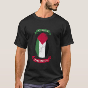 My Dna Is Palestinian Palestine Flag Fingerprint C T-Shirt