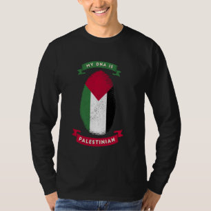 My Dna Is Palestinian Palestine Flag Fingerprint C T-Shirt